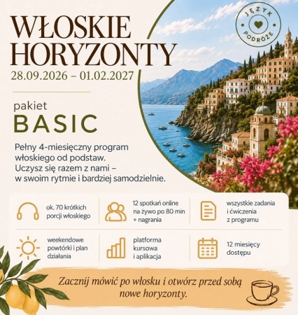 Włoskie Horyzonty – pakiet BASIC | włoski od podstaw